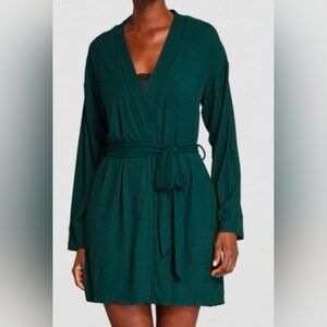 Skims Soft Lounge short robe in Cypress  XL NWT